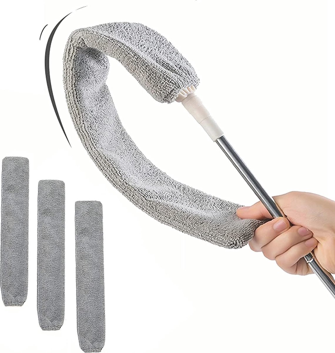 Goedkoopste Microfiber Duster voor Gap Cleaning - Verstelbare Lange Handvat Mop - Wasbaar & Flexibel met Doek Covers