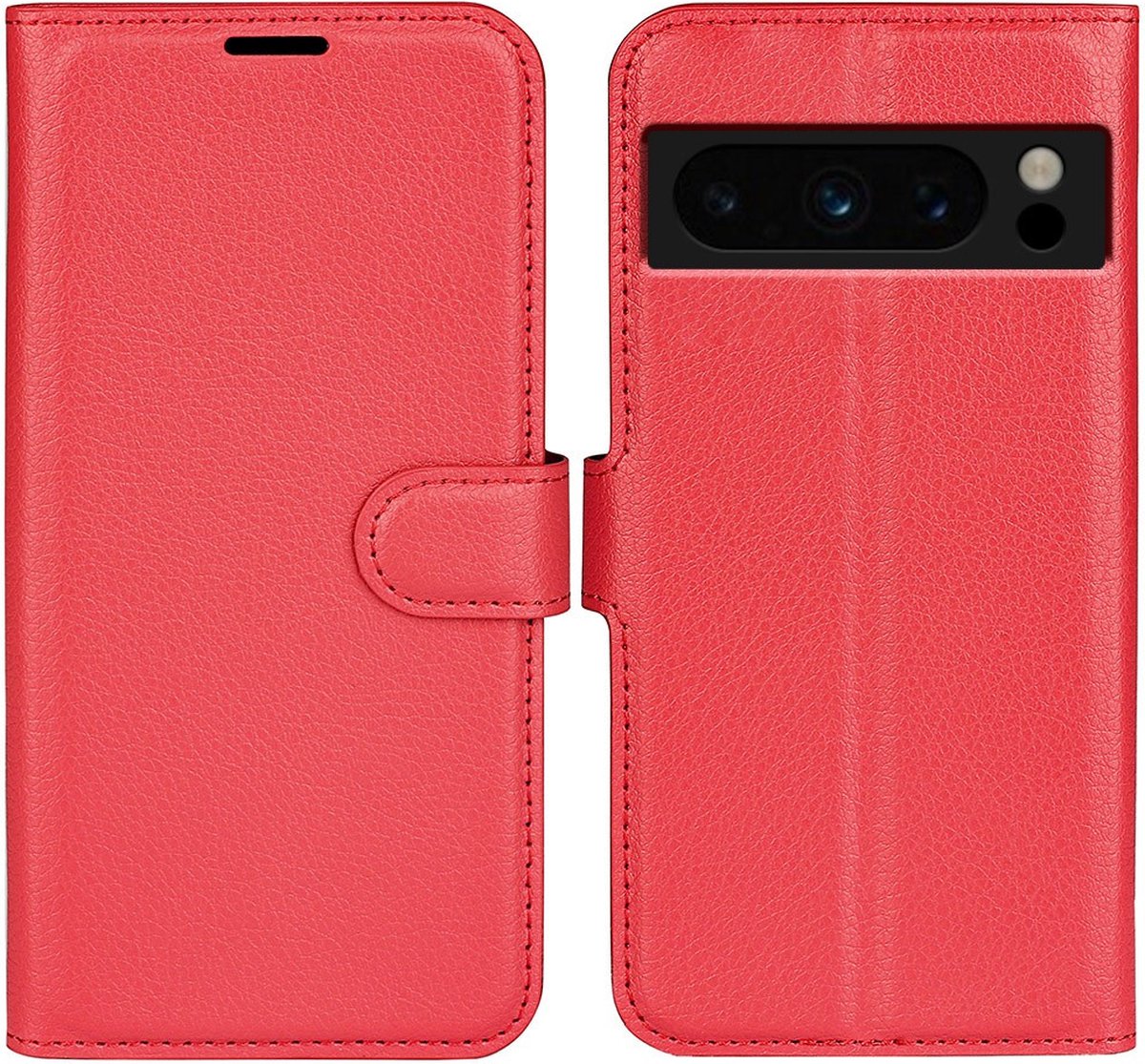 Coverup Hoesje - Geschikt voor Google Pixel 8 Pro Hoesje - Coverup Book Case - Rood