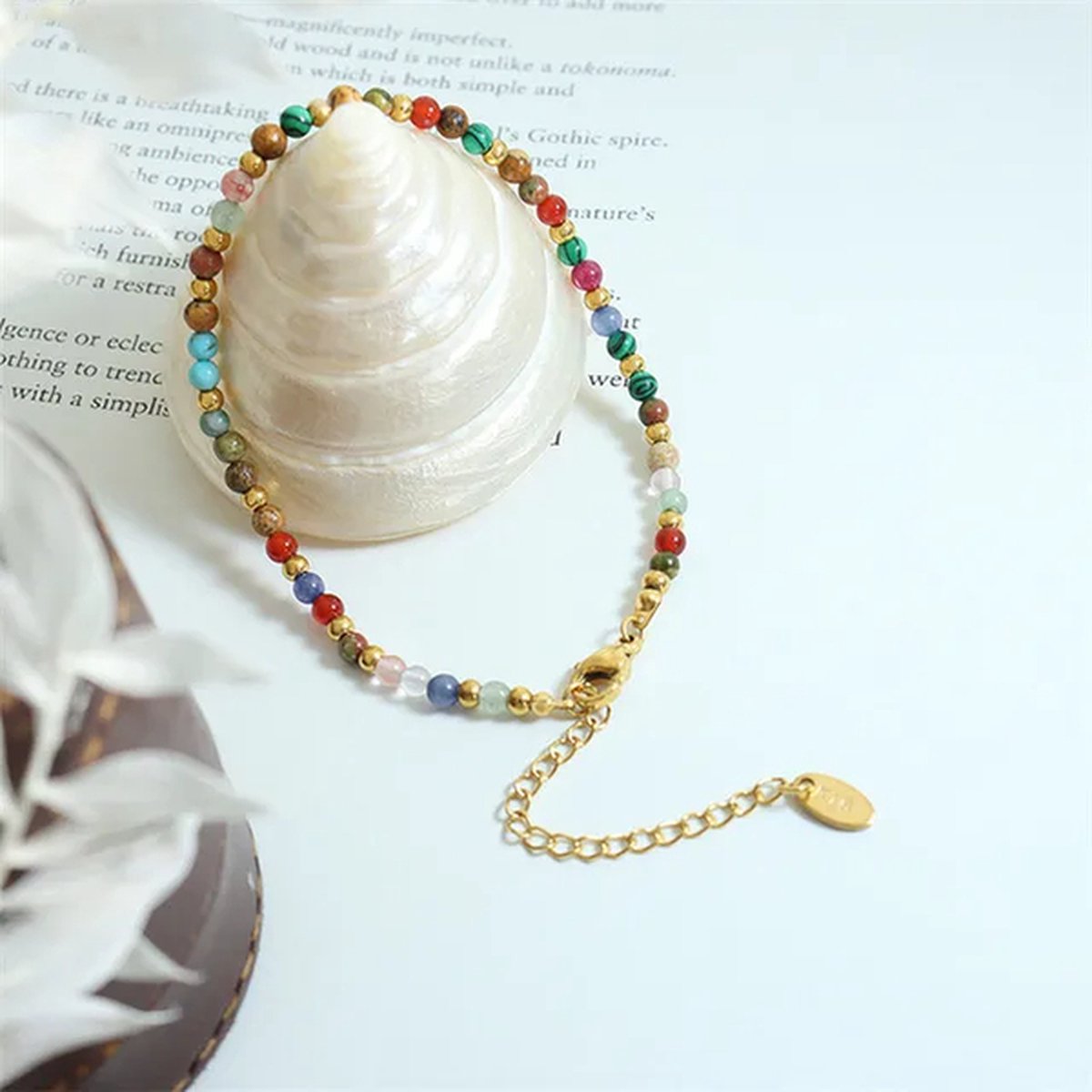 Edelstenen armband - Earths Treasures - The Jewellery Salon - Edelstenen mix - Aventurijn - Sodaliet - Rhodoniet - Amethist - Dames armband