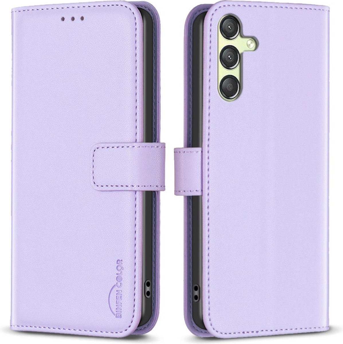 BINFEN Hoesje - Geschikt voor Samsung Galaxy A25 Hoesje - BINFEN Book Case - Lavendel