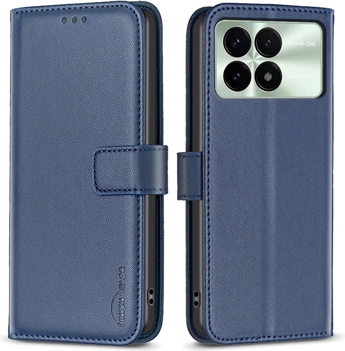 BINFEN Hoesje - Geschikt voor Xiaomi Poco X6 Pro 5G Hoesje - BINFEN Book Case - Blauw