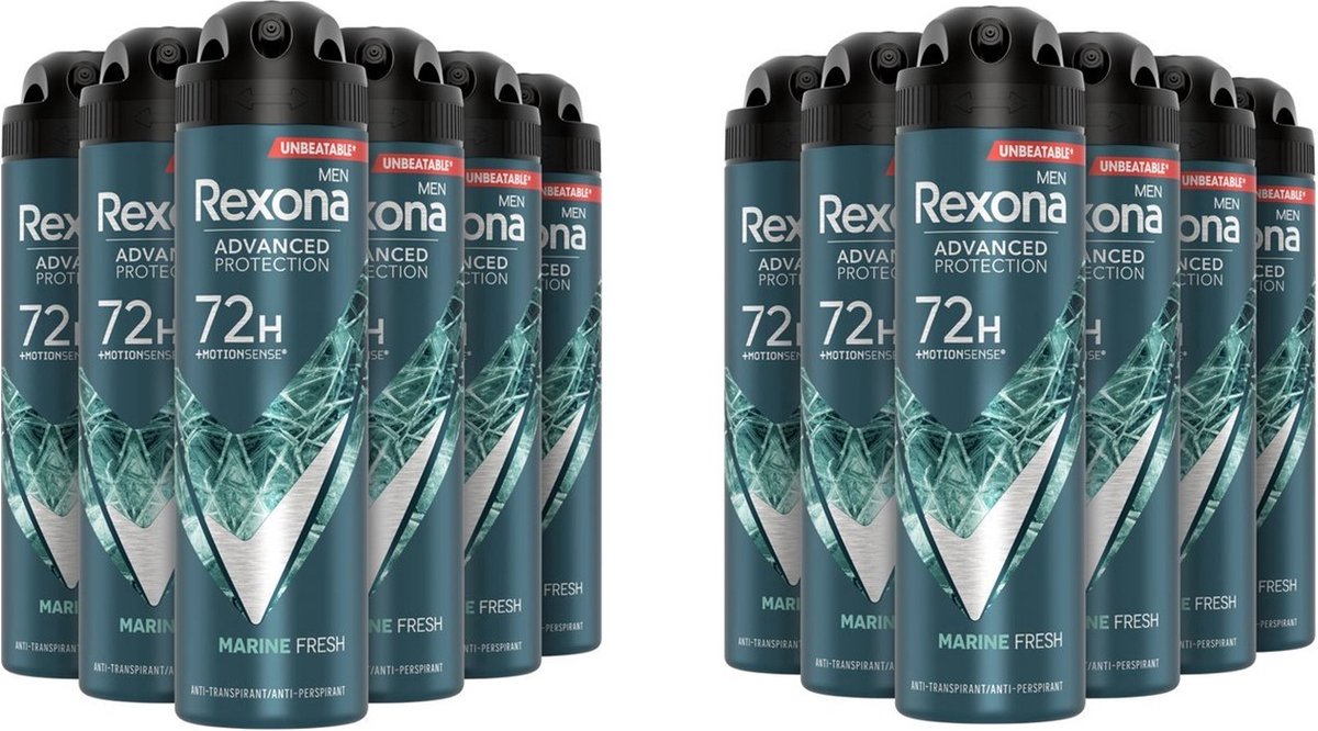 Goedkoopste Rexona Deospray Men Marine - Voordeelverpakking 12 x 150 ml