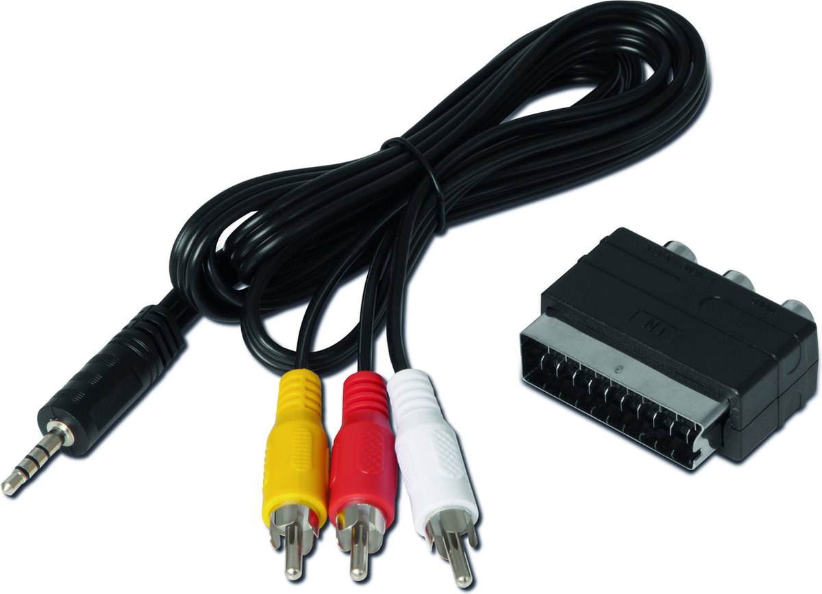 TechniSat 0000/3649 video kabel adapter RCA 3 x RCA Zwart