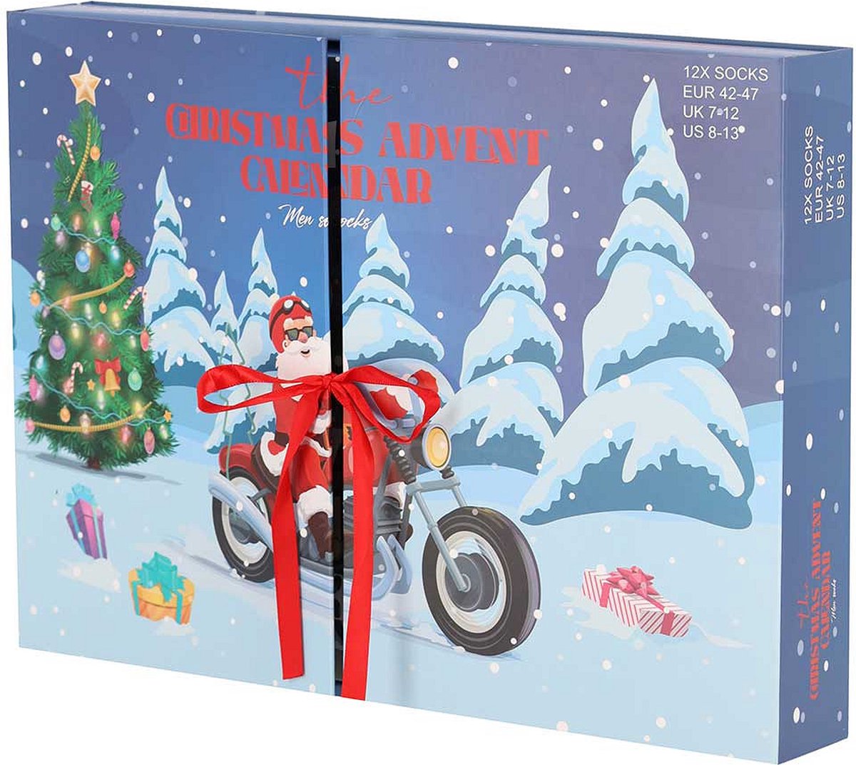 BOFUNX 12 Paires Calendrier De L'Avent Chaussettes 24 Jours Chaussettes De Noël Chaussettes Chaussettes Avec 24pcs Boîte De Compte à Rebours En Pentagramme Cadeaux Noël Pour Femmes Hommes Adulte