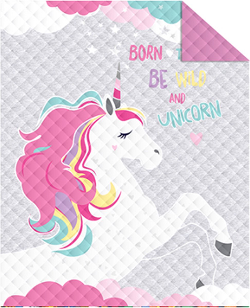 Holland Young Bedsprei - Born to be wild and unicorn - 170x210 cm