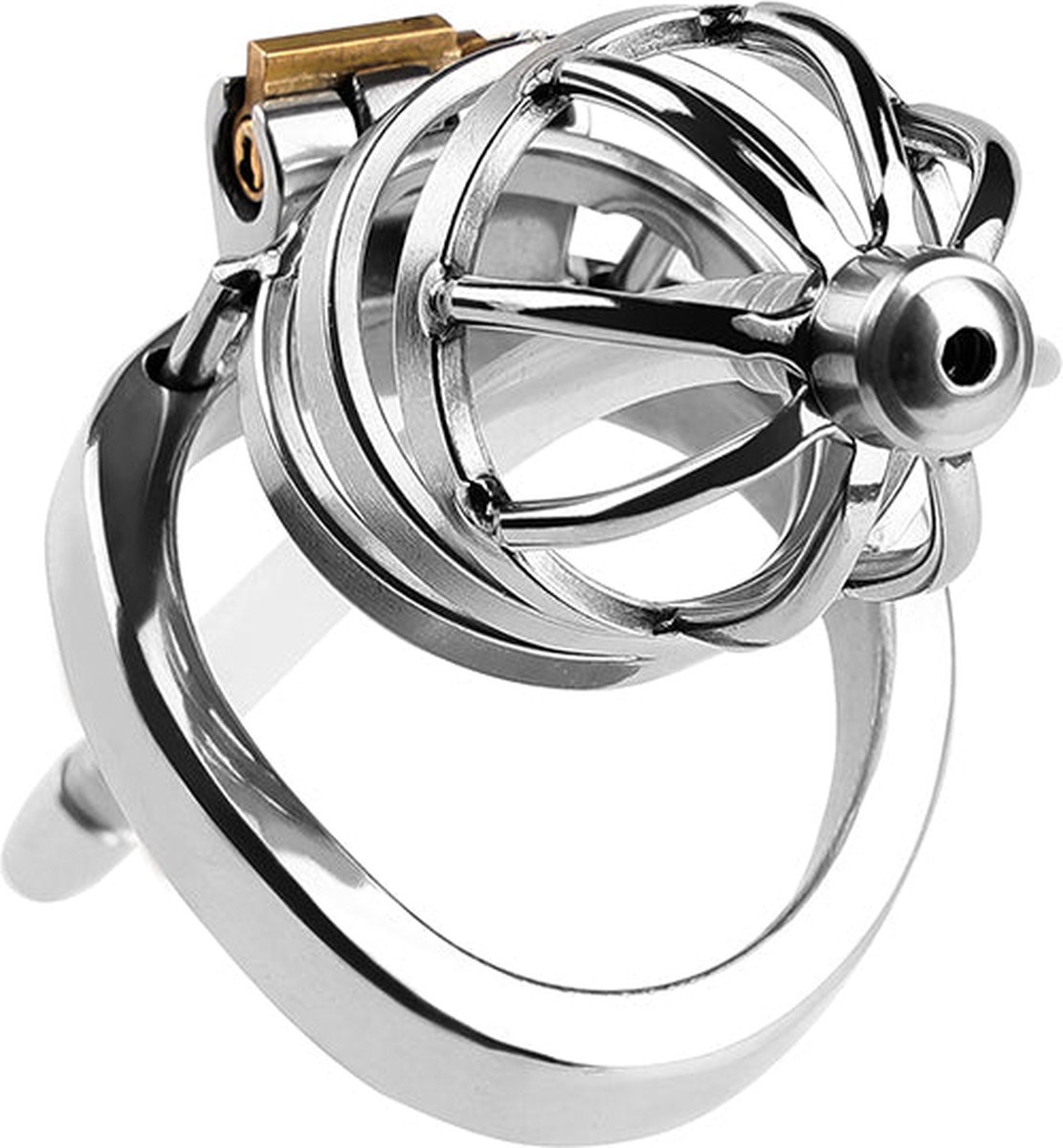 Goedkoopste Fixxx - Ethan - Kuisheidskooi met Holle Penisplug - Zilver - Twee Diameters 50 mm