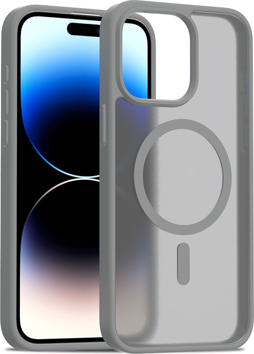 iPhone 15 Pro Max hoesje - Magsafe compatibel - Grijs