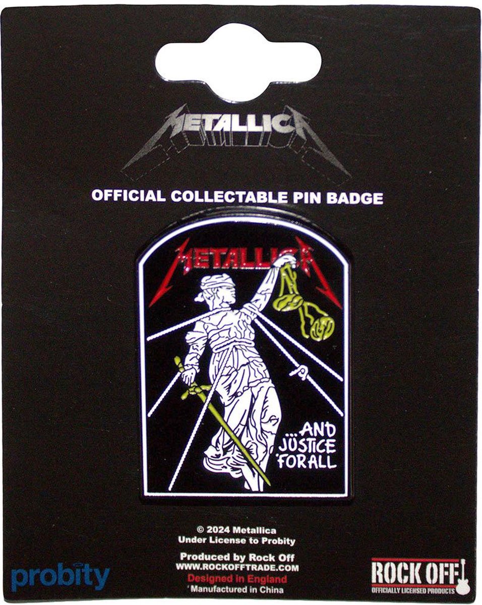 Metallica - And Justice For All Tombstone Pin - Multicolours