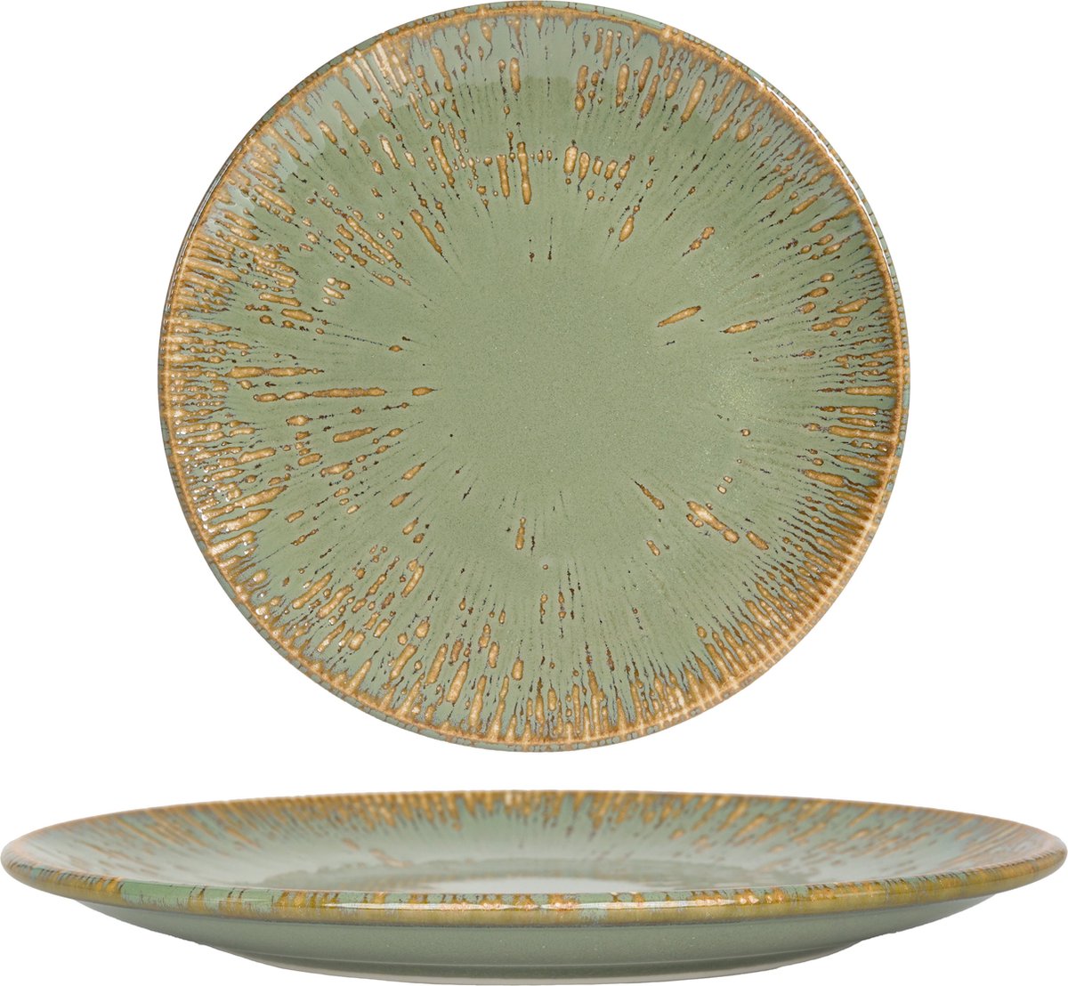 Bonna Dinerbord - Sage Snell - Porselein - 27 cm - set van 6
