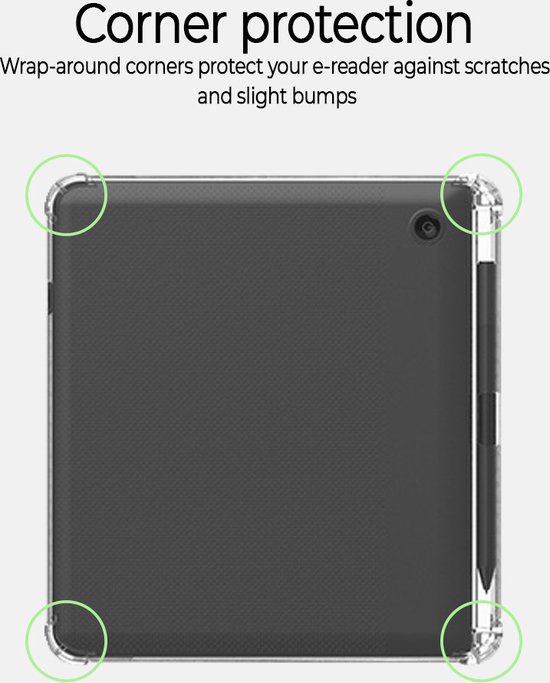 Lunso Geschikt voor Kobo Sage hoes (8 inch) - TPU Backcover - Transparant van Lunso — afbeelding 4