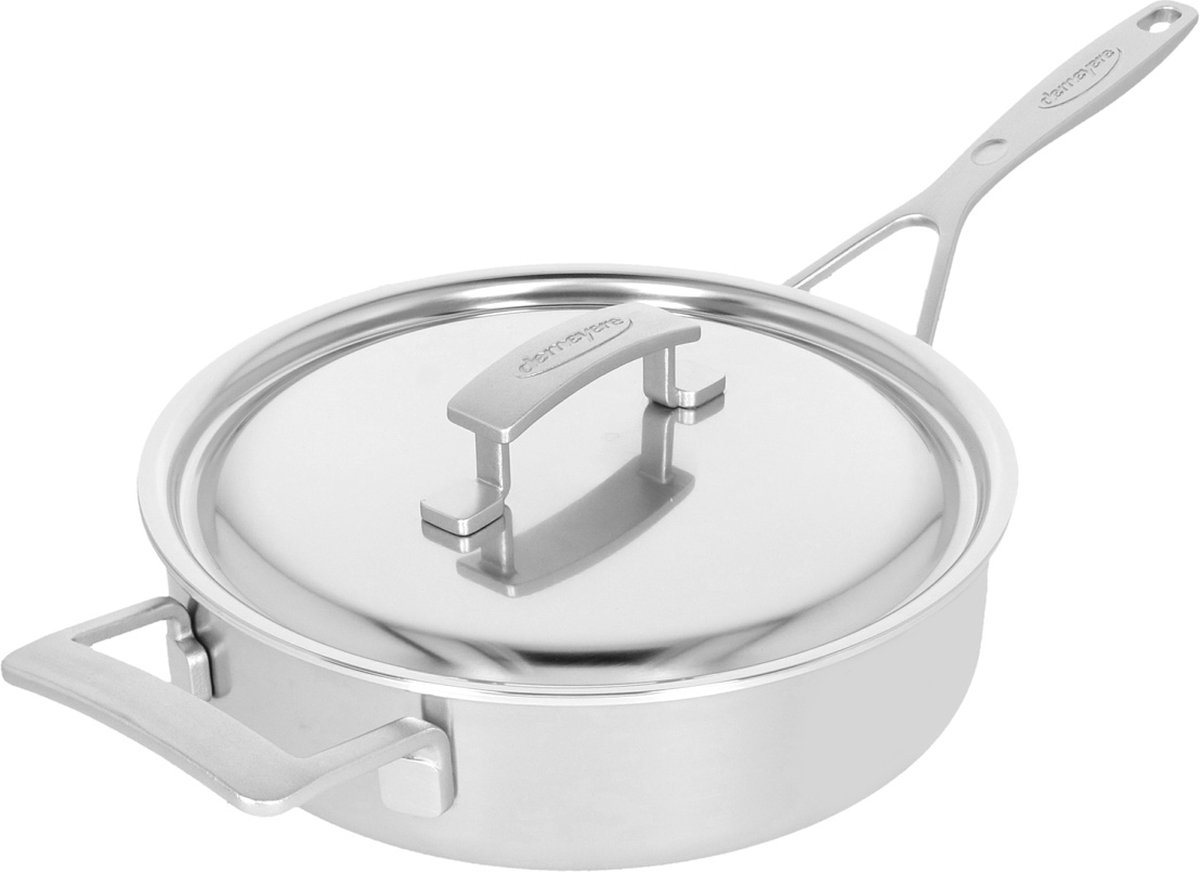 Demeyere - Industry 5 Lage sauteuse met deksel 24 cm - RVS - Dichte rand