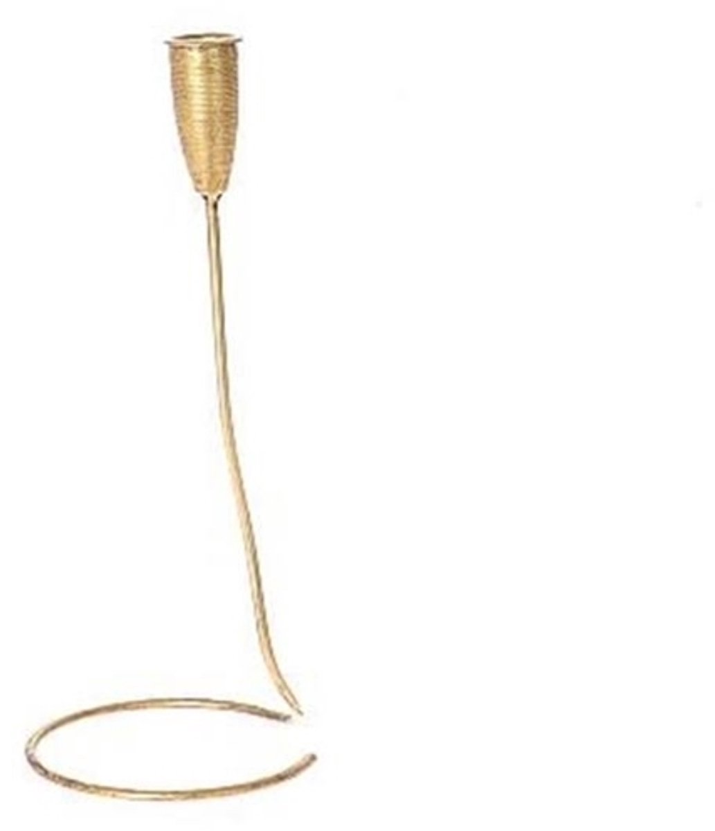 Kandelaar Astan metaal 11,5xh38,3cm goud