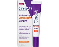 CeraVe Vitamin C Serum with Hyaluronic Acid, Skin Brightening Serum for Face with 10% Pure Vitamin C +B5 Geurvrij 30ml