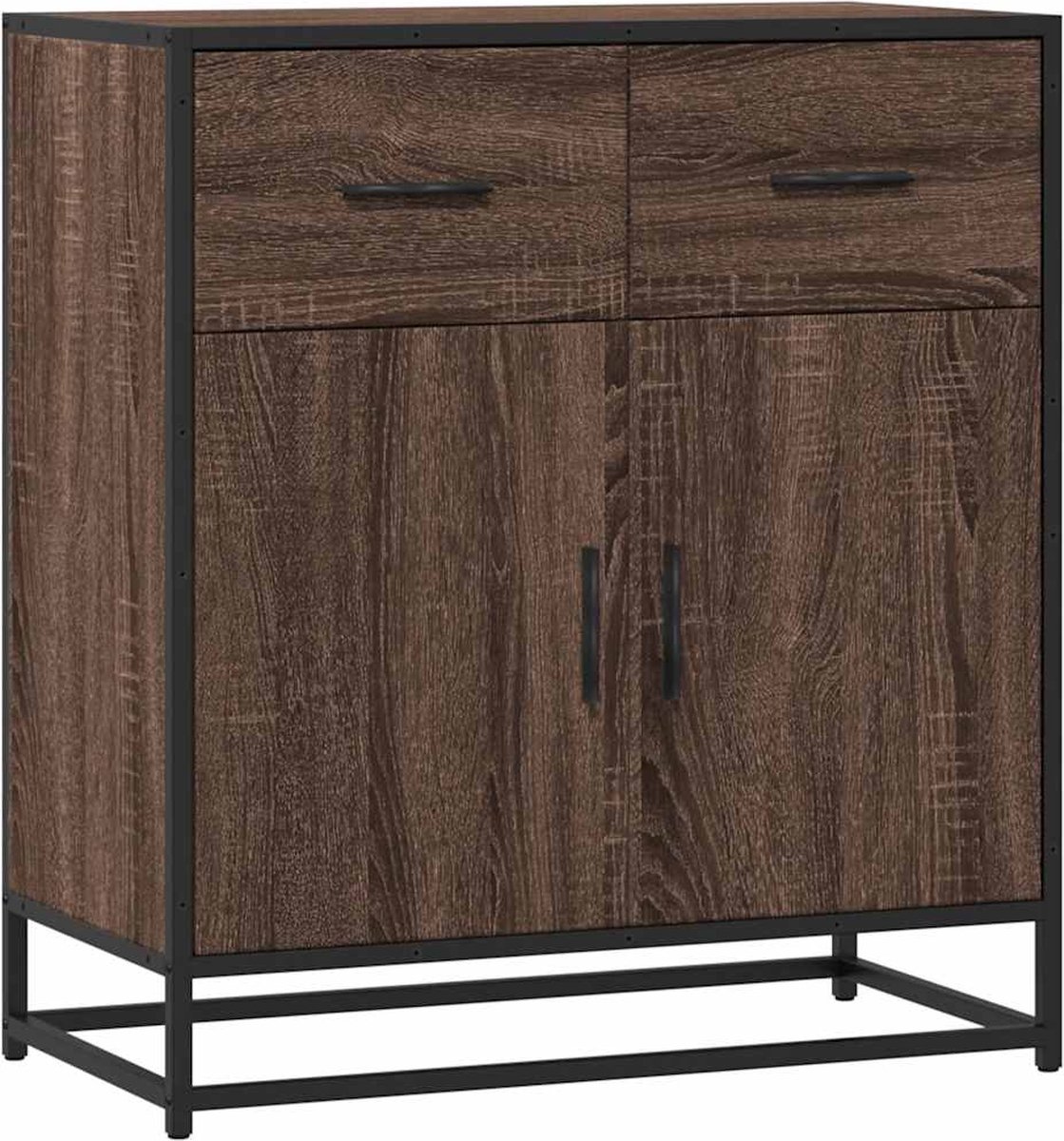 vidaXL Dressoir Oud hout 66 x 34,5 x 89,5 cm Bewerkt hout