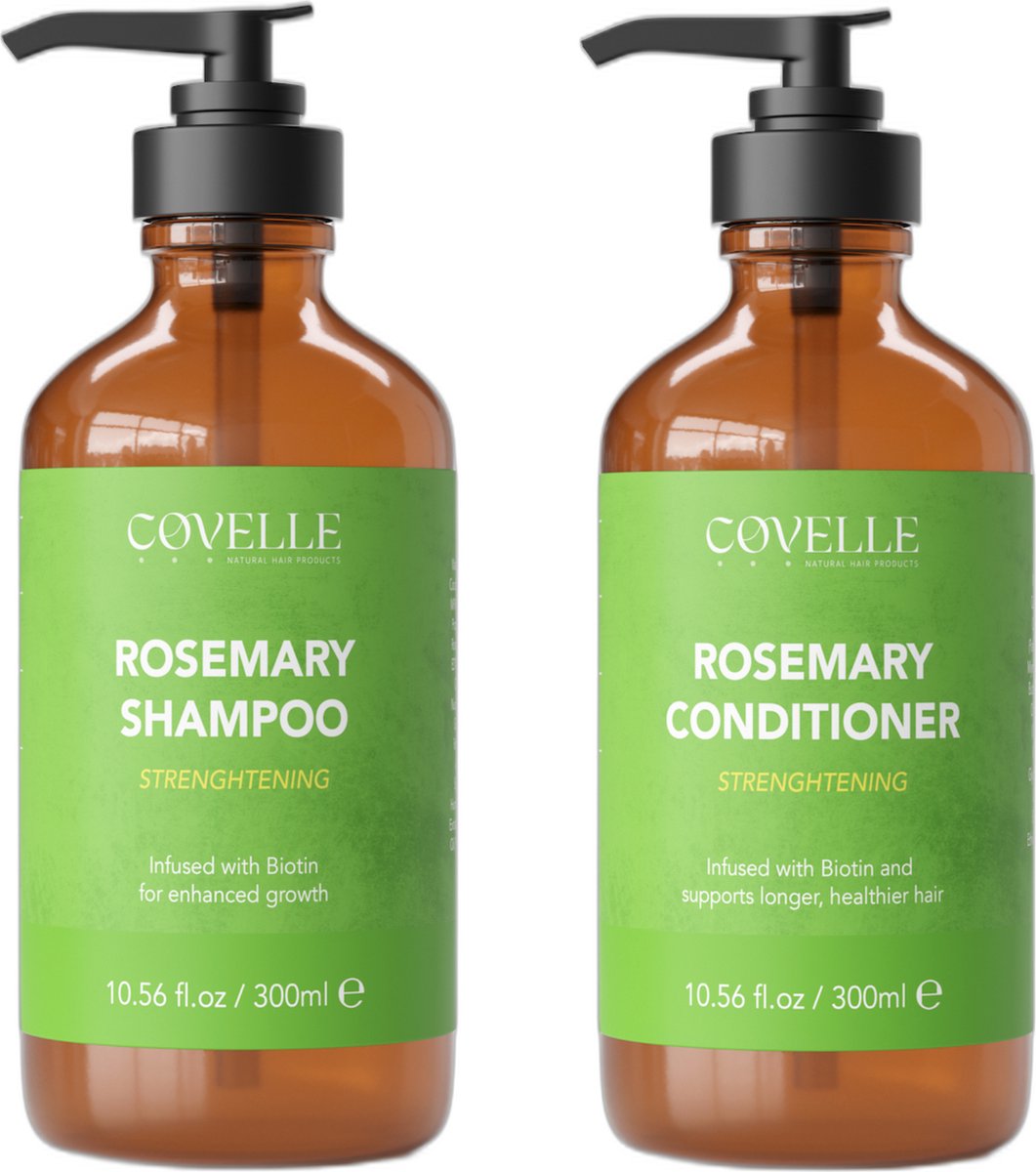 Bol.com Covelle - Rozemarijn shampoo en conditioner - Rosemary - anti roos - haarverzorging - Voordeelverpakking aanbieding