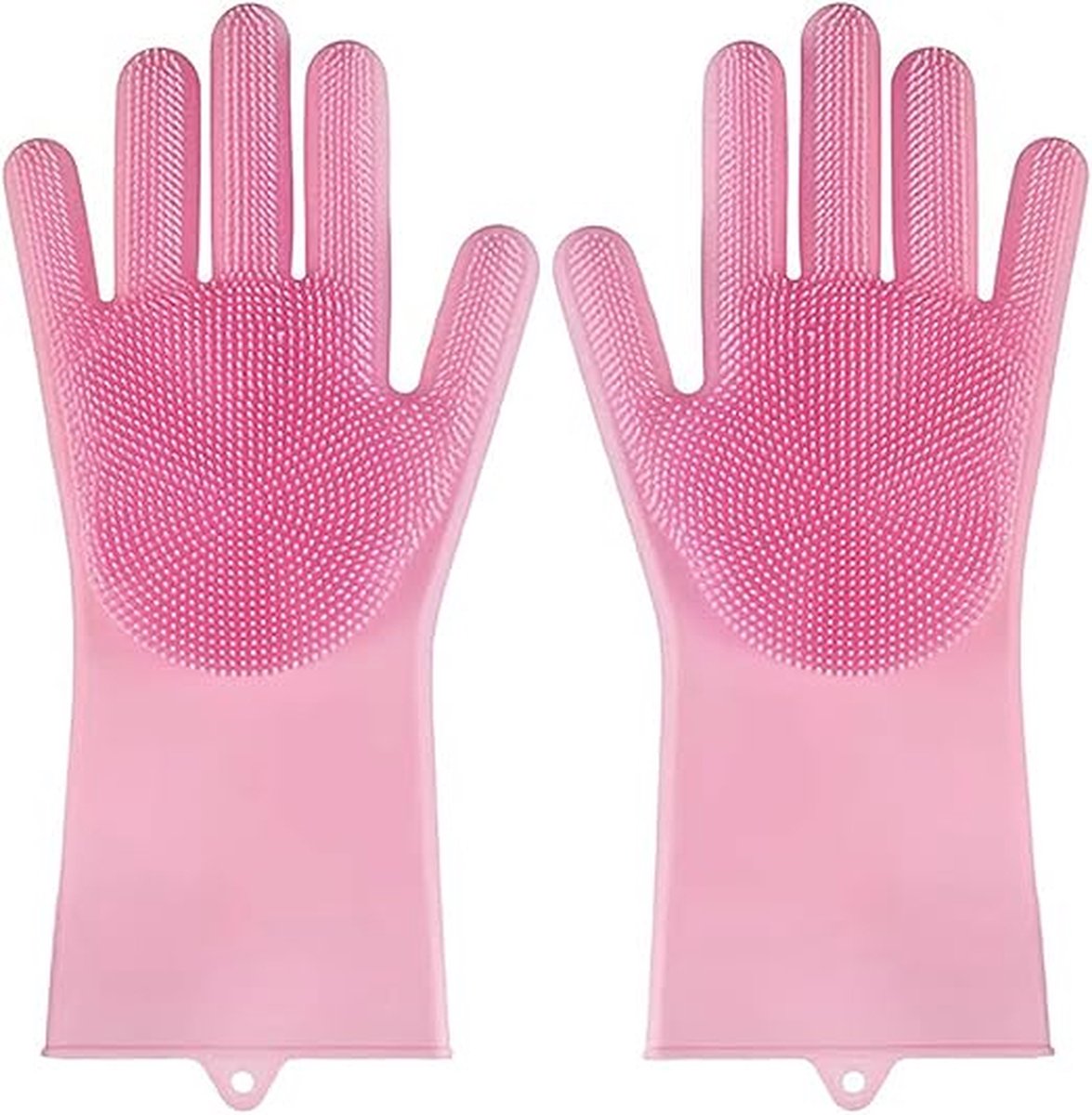 Goedkoopste 1 paar schoonmaakhandschoenen - afwashandschoenen - multifunctionele schoonmaakhandschoenen - voor de keuken Siliconen scrubhandschoenen Zacht onberispelijke reiniging Dierenverzorging Wasbaar Herbruikbaar Antislip Hittebestendig - Roze