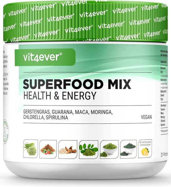 Vit4ever Green Juice Superfoods Mix - chlorella spirulina moringa grass - 420 gr