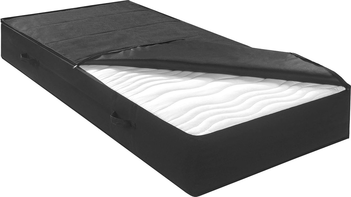 Goedkoopste Opbergtas voor Matrassen met 3-zijdige Ritssluiting - Ruimtebesparende en Stofvrije Opslag 80 x 200 x 25 cm