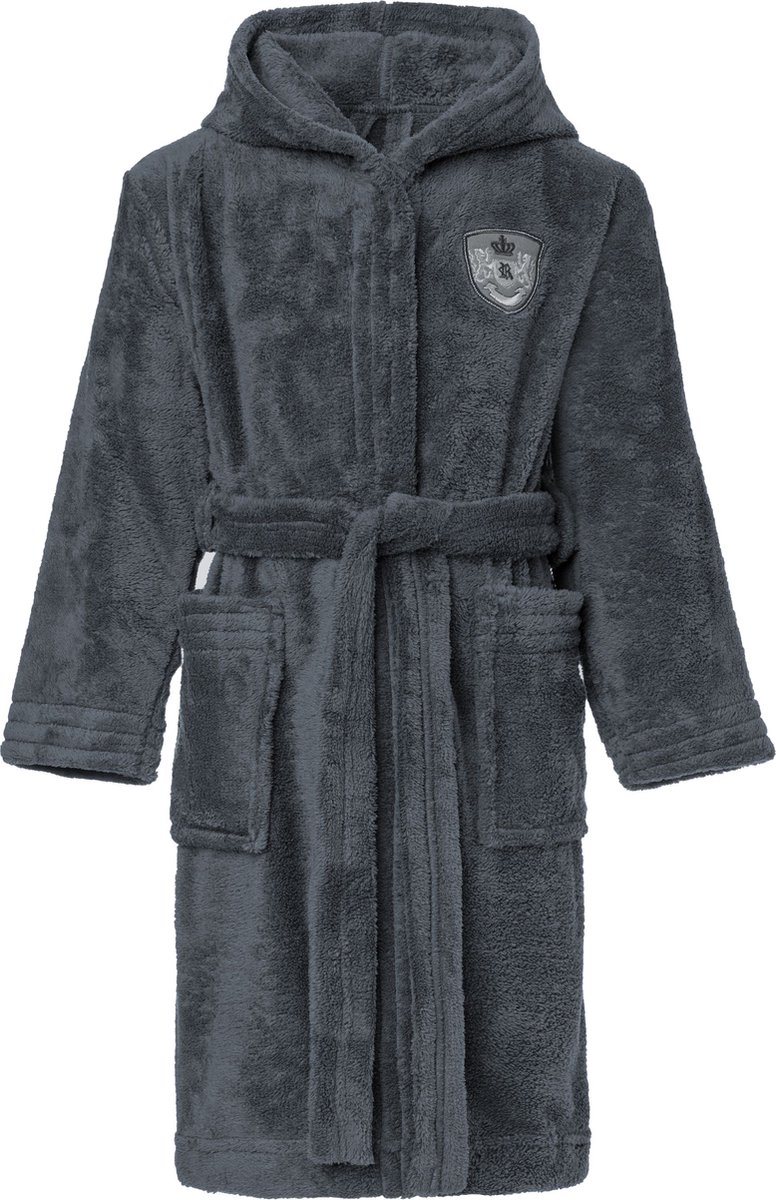 L&L Kinderbadjas jongens ochtendjas fleece met capuchon