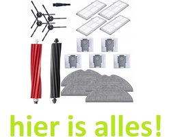 Set filters rollen borstels moppen zakken compatibel met Roborock S8, S8 Plus - hoogwaardige vervanging - Roborock S8 - Roborock S8 Plus - Roborock S8 Max - Roborock S80 - Roborock S85 - Roborock S7 MaxV Ultra - 20 onderdelen - hier is alles!