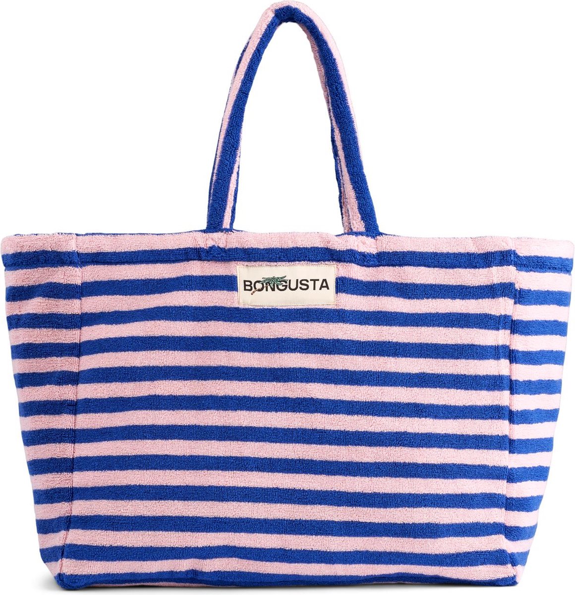 Bongusta - Naram Collectie - Weekendbag - Weekendtas - Strandtas Naram - Dazzling Blue & Rose (blauw & roze)