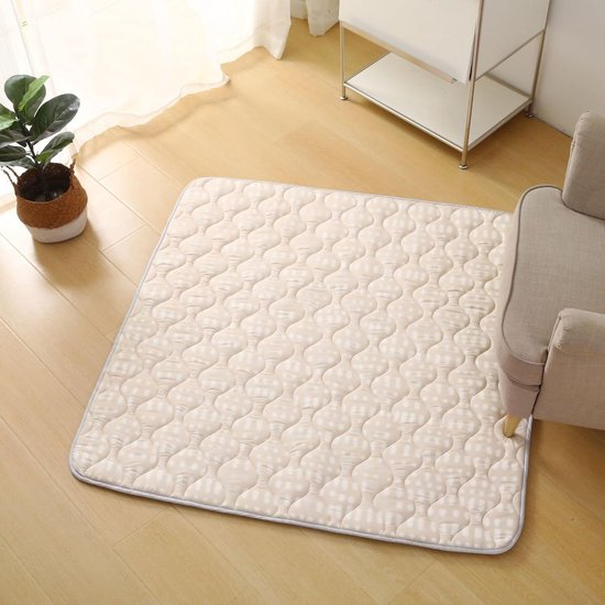 Groot Dik Coral Velvet Speelkleed Voor Baby's En Kinderen - 120x120 Cm Grijs - Antislip Kruipmat