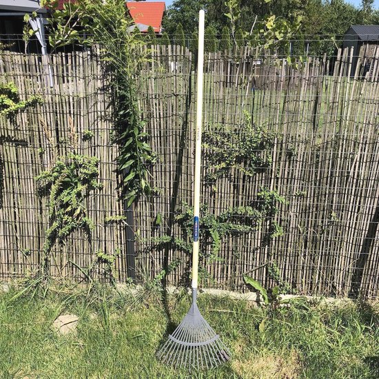 Bladhark voor Tuin en Gazon - Houten Steel, Metalen Tanden, 180 cm — afbeelding 5
