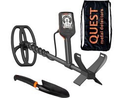 Quest X1 IDmaxX metaaldetector met schep en tas, beginners metaaldetector voor kinderen en volwassenen