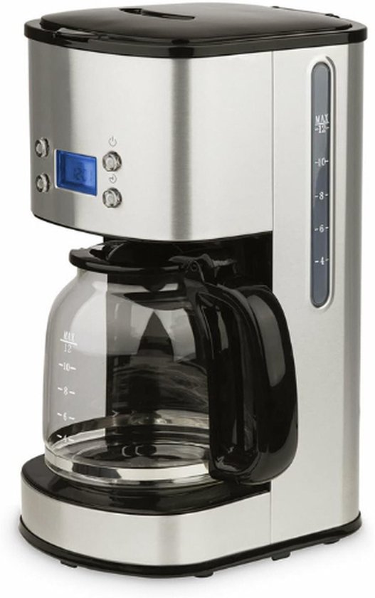 Filterkoffiezetapparaat met Glazen Kan - 1.5L - Druppelstop - Zwart