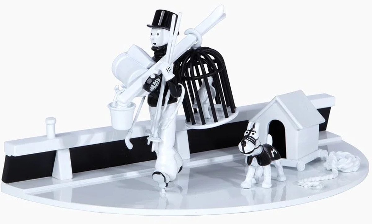 Bric-à-Brac - Kuifje scene - Zwart-wit Versie - Tintinimaginatio - 10 cm