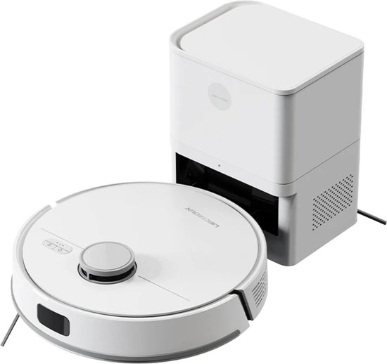 Liectroux M70 Pro Robotstofzuiger - Met LiDAR Navigatie en Zelfledigende Stofbak - 6500Pa Zuigkracht - 3-in-1 Stofzuigen, Vegen en Dweilen - Geschikt voor Harde Vloeren & Tapijt - App- en Spraakbesturing - Wit