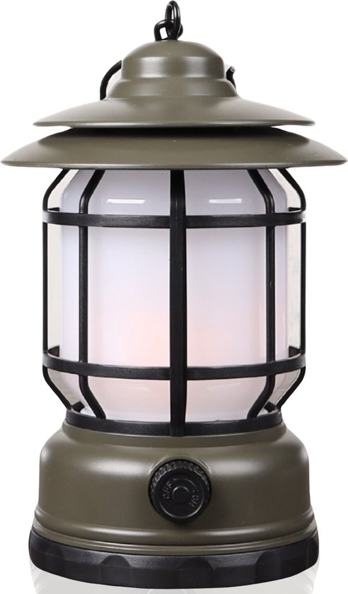 Glocusent 106 LED-campingverlichting, tot 80 uur, 5000 mAh campinglantaarn, oplaadbaar met 5 helderheid, 3 modi en SOS, IP68 waterdicht, max. 1200 lm, lantaarns voor stroomuitval, wandelen
