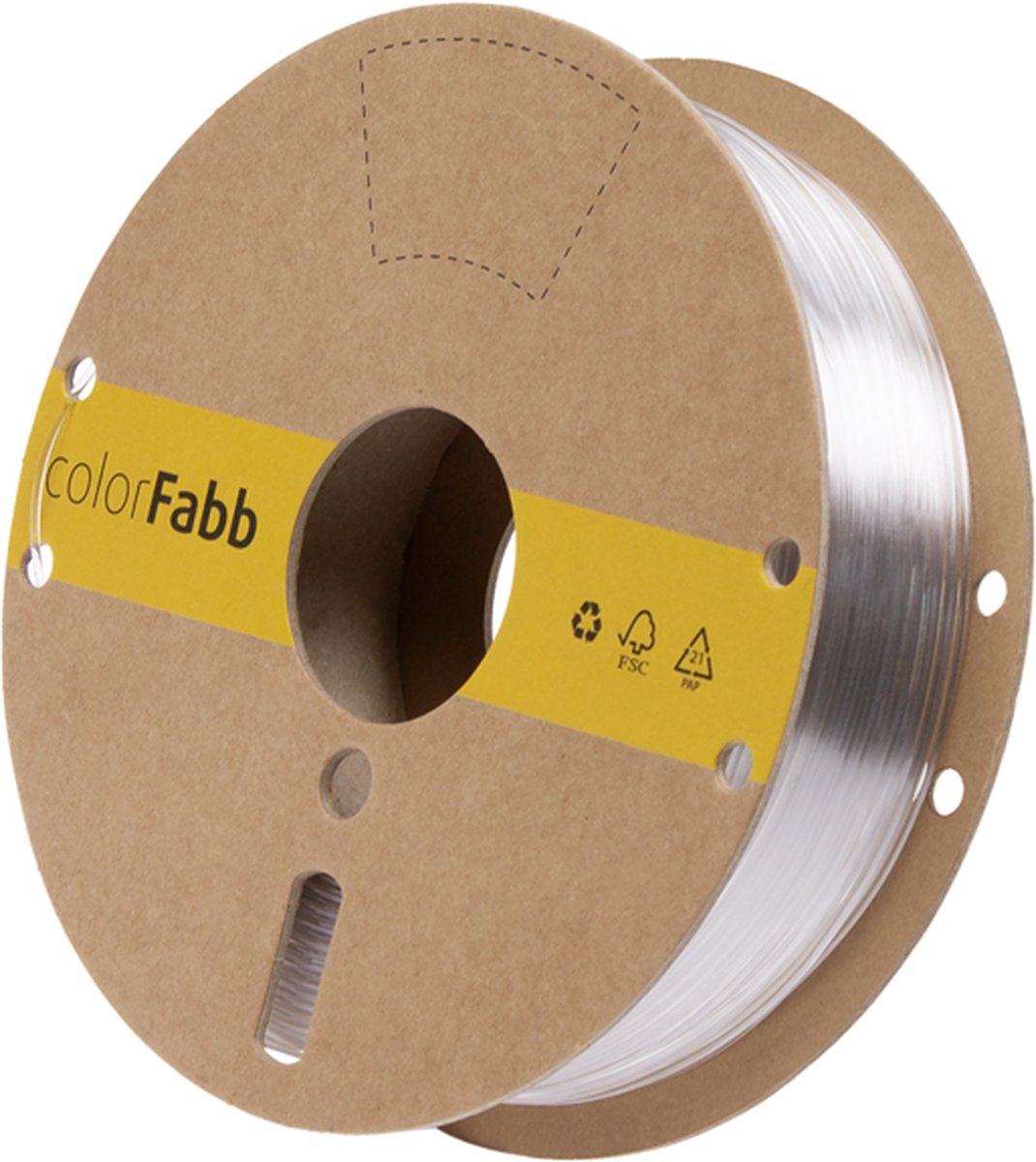 ColorFabb Xt Helder 3D-printerfilament - 1,75 mm - 750 g - Voldoet aan FDA-voedselcontact - Lage geur - Hoge taaiheid Clear