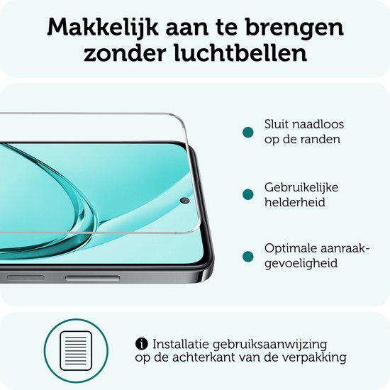 Protecteur d'écran adapté pour OPPO A80 Protecteur d'écran en Glas trempé - Protecteur d'écran adapté pour OPPO A80 Protecteur d'écran en Tempered Glass - 2 PACK
