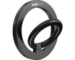 Musthavz MagLoop Ring Stand MagSafe – Magnetische Telefoon Ringhouder & Standaard – Titanium Black – Compatibel met MagSafe