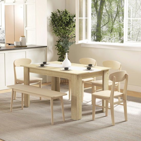 Scandinavische Eettafel voor 6 Personen - Houten Keukentafel in ...