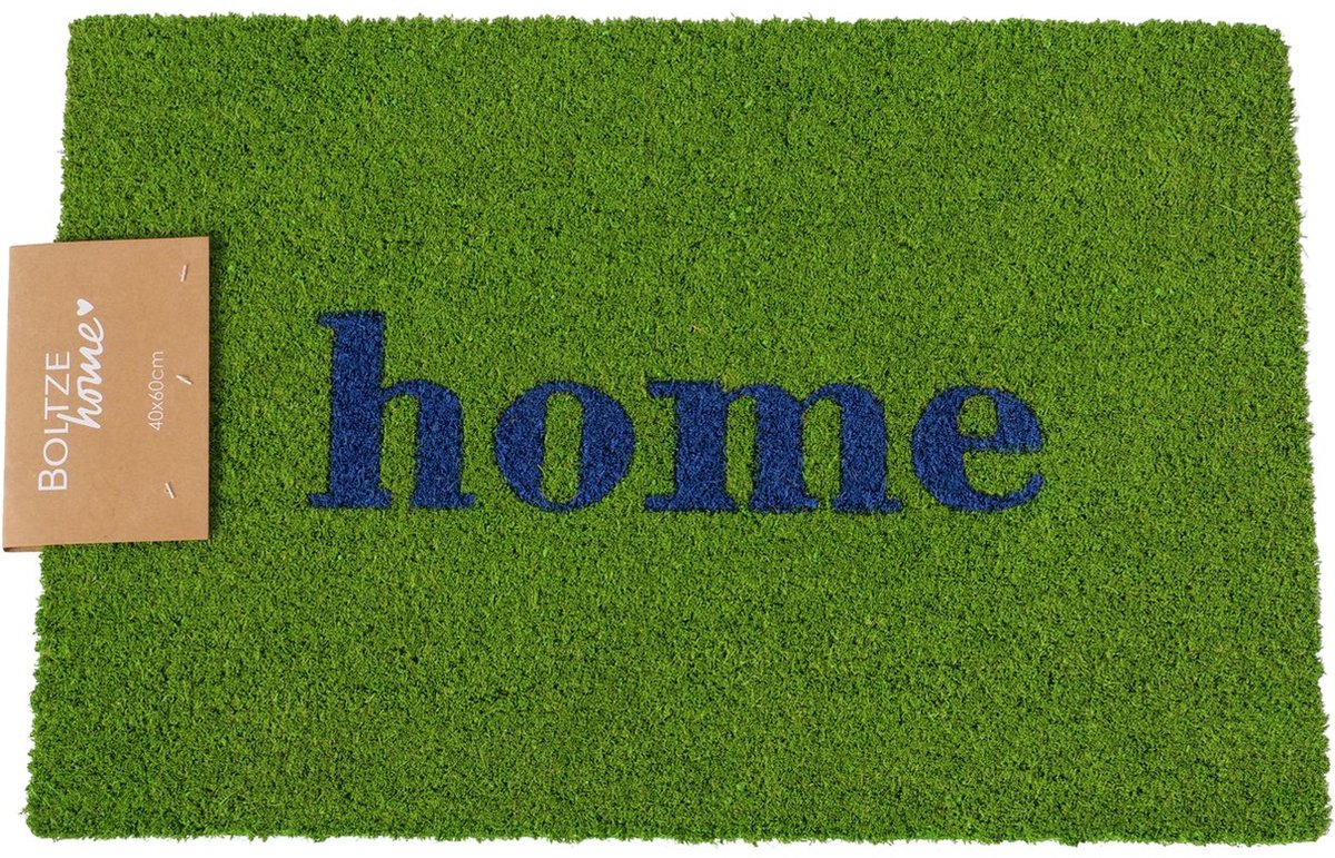 Boltze Deurmat HOME Kokos groen / blauw 60 x 40cm Naturel