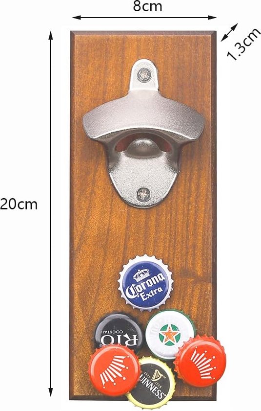 Ouvre-bouteille magnétique avec attrape-bouchon pour la maison et l'extérieur- Outils Durable et pratique pour les amateurs de bière