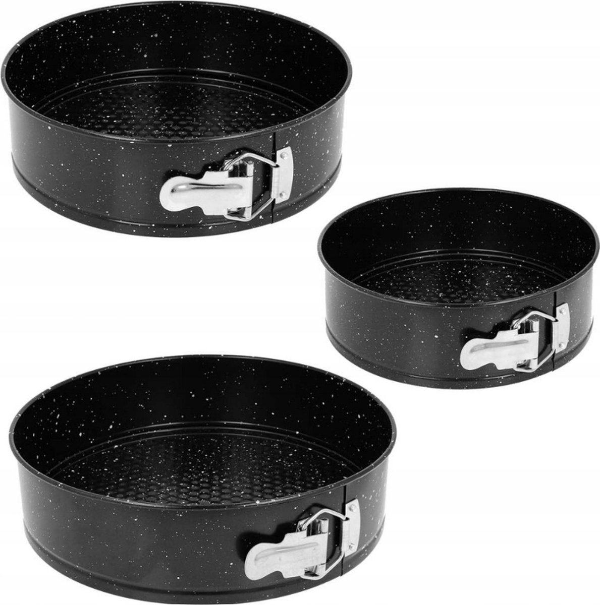 Brunbeste Granieten Springvorm Set – 3 Stuks (22/24/26 cm) – Ideaal voor Taarten en Cakes