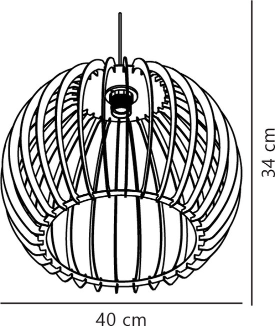 Nordlux Chino 40 - Lampe à suspension - Brun nature - E27