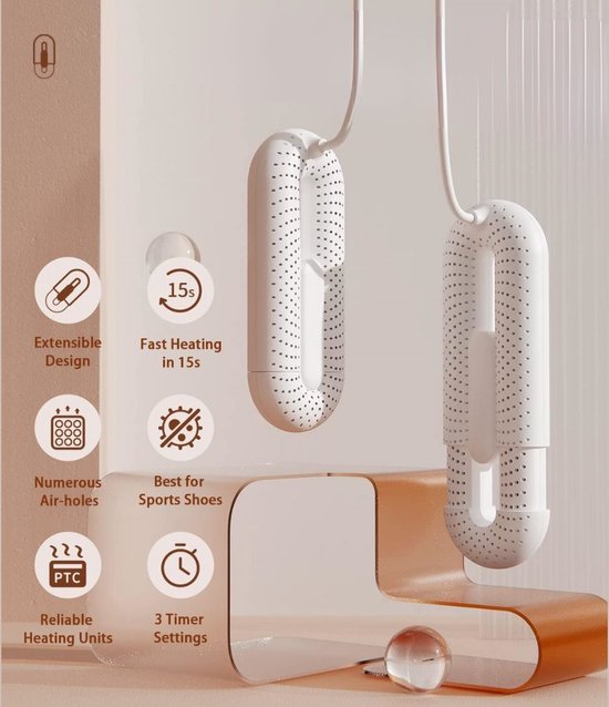 Désodorisant pour chaussures Equivera - Sèche-chaussures - Geur de chaussures - Sèche-chaussures - Absorbeur d'odeurs - Absorbeur d'odeurs de Chaussures pour femmes - Sèche-chaussures - Pour des chaussures fraîches !