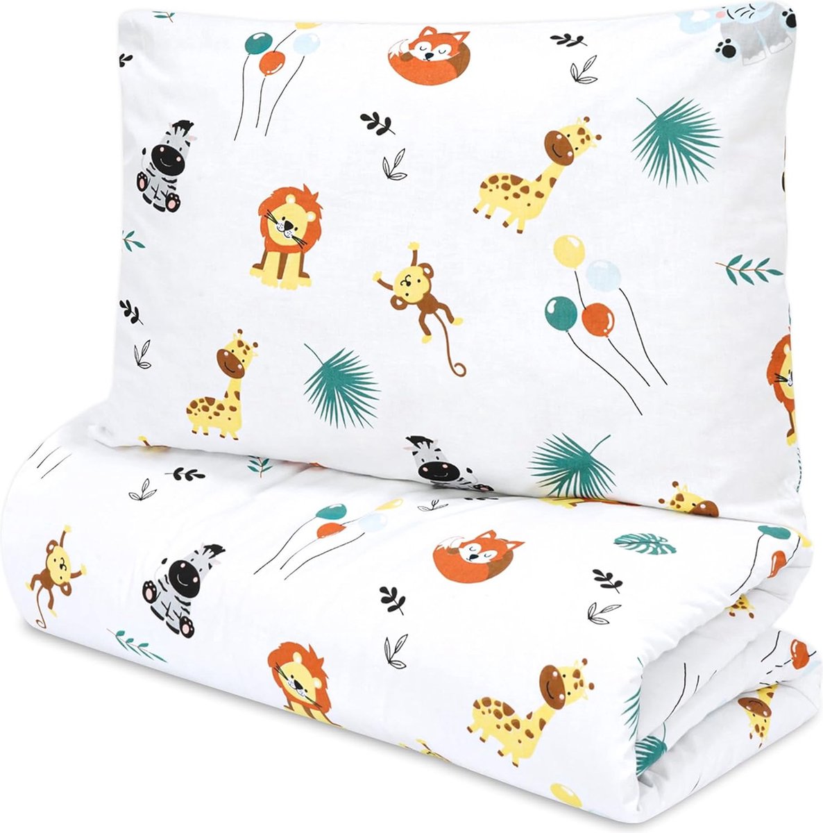 JGS ® Droomzacht Kinderbedje Set van Handgemaakte Dekbedden en Kussens - 100 x 135 cm