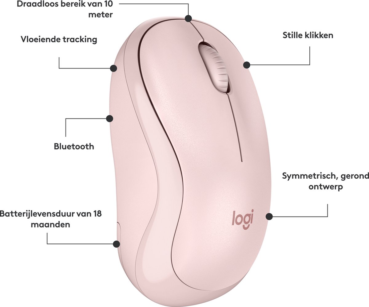 Logitech M240 Draadloze Bluetooth Muis - Stil & Compact thumbnail 7