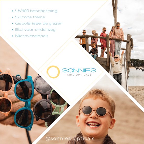 Sonnies - Kinderzonnebril Bologna Rosa - Leeftijd 7-12 jaar - gepolariseerde glazen voorzien van UV400 bescherming - lichtgewicht frame - buigzaam en flexibel - jongens en meisjes - kinder zonnebril - kleur roze van Sonnies — afbeelding 3