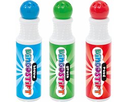 Bingo stiften/markers - 3x - Blauw - Groen - Rood - Bingo Dabbers