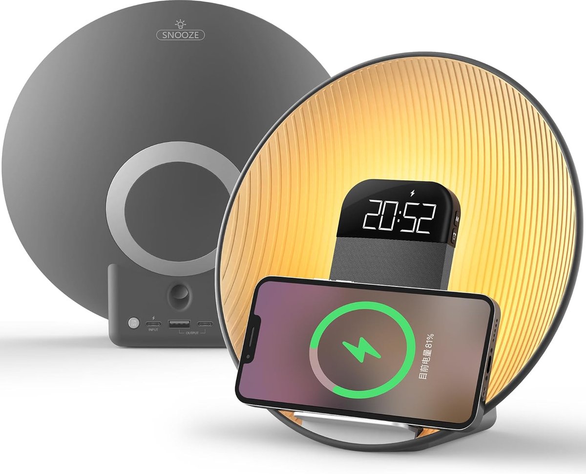 Lexium Wake-Up Light - Bed Sfeerlamp - Digitale Wekker - Lichtwekker - Wake up light wekker - Wake-up lights