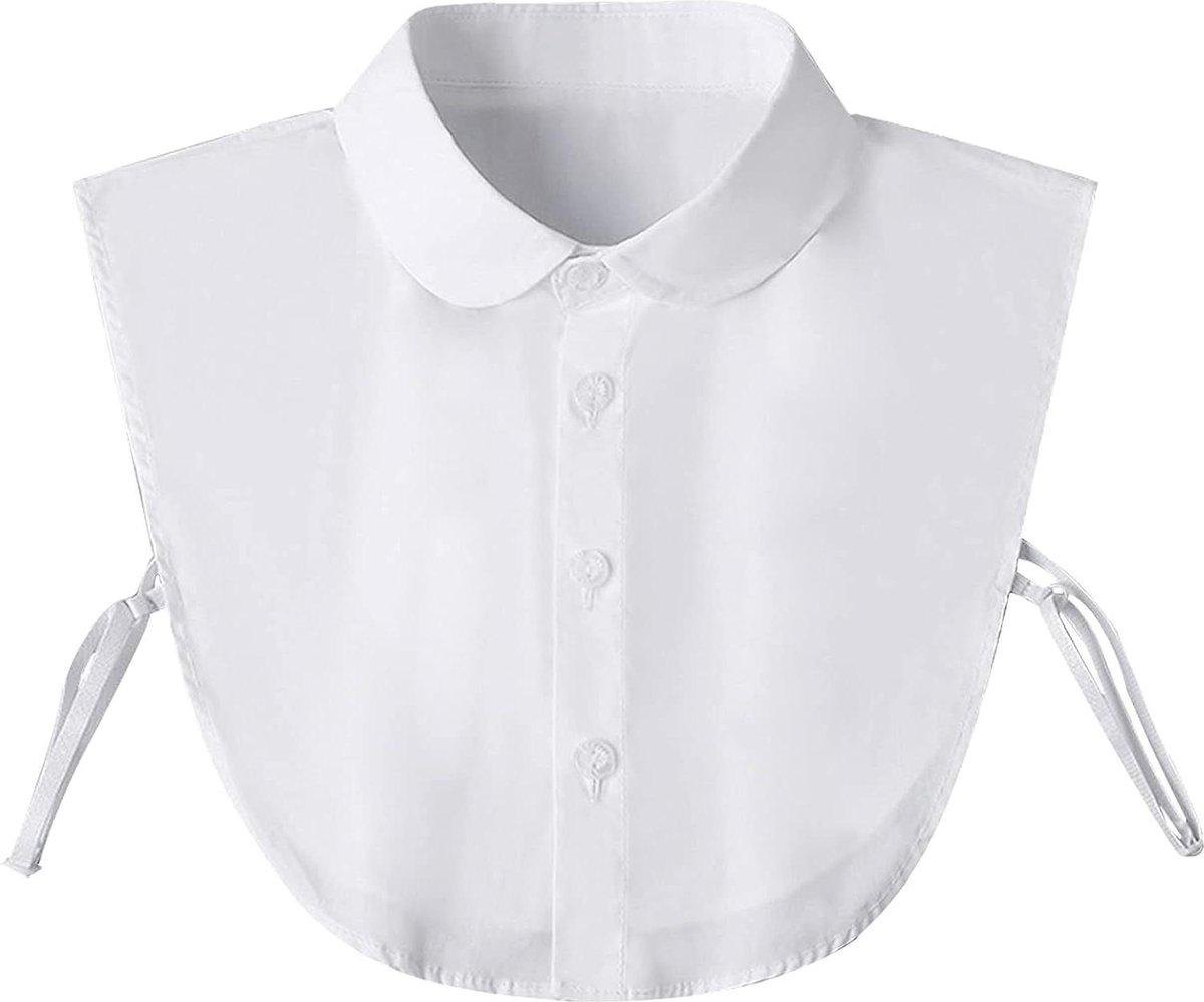 Goedkoopste Afneembare Kraag Dames Shirt - Halve Kraag Dames Shirt - Comfortabel en Glad - Geschikt voor Kantoor en Vergaderruimtes