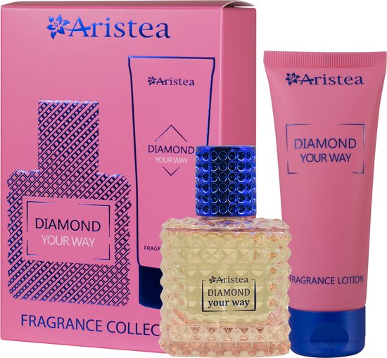 Aristea | Diamond Your Way | 2 delige geschenkset | Eau de Parfum + Lotion | Bloemige Geur | 25ml