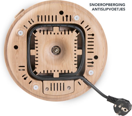 DOMO DO736F Fonduepan - Elektrische Fondueset - 8 personen - 1500W - 1,4 L - Houtlook/Wit — afbeelding 5