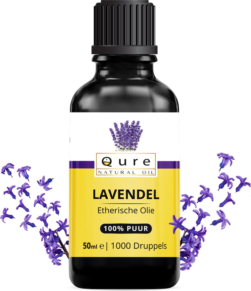 Goedkoopste Lavendel Olie 50ml | 100 Puur & Onbewerkt | Geurolie | Lavendel Etherische Olie voor Huid, Haar en Aromatherapie